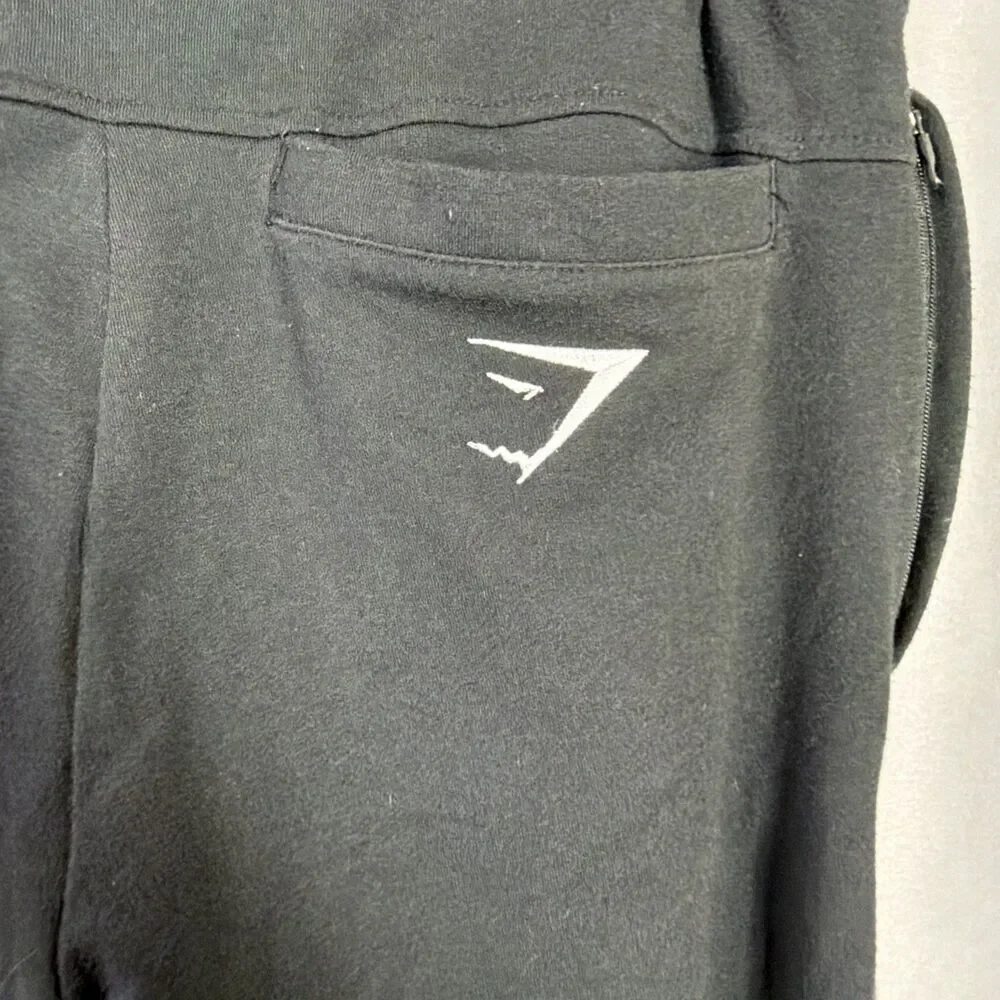 Gymshark Men's Tapered Sweatpants Black Size Small Logo Drawstring - Picture 5 of 8